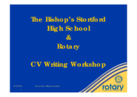 CV workshop presentation