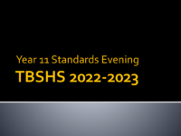 Yr 11 Standards Evening 2022