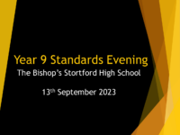 Year 9 Standards Evening 2023