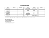 Year 7 Exam Timetable, 20-24th May 2023-24