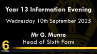 Year 13 Information Evening Presentation 2025