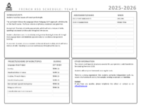 KS3 French, Year 9, 2025-26