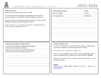 KS3 German, Year 7, 2025-26