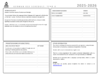 KS3 German, Year 8, 2025-26