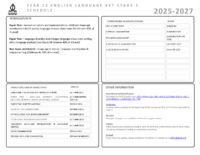 KS5 English Language Year 12, 2025-26