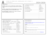 KS5 English Language Year 13, 2025-26