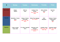 Menu Week 3