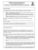 Sixth Form Admission Arrangements 2027