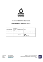 Behaviour for Learning Policy 25-27 (Updated February 2026)