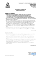 Governors Committees Terms of Reference, May 2026