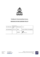 Behaviour for Learning Policy 2025-27 (Updated June2026)