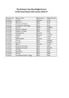 GCSE Exam Board Information 2026-27