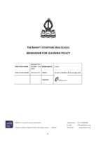 Behaviour for Learning Policy, 2025-27 (Updated June 2026)