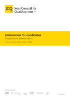 3. JCQ – Information for candidates – Coursework assessments 2026-27